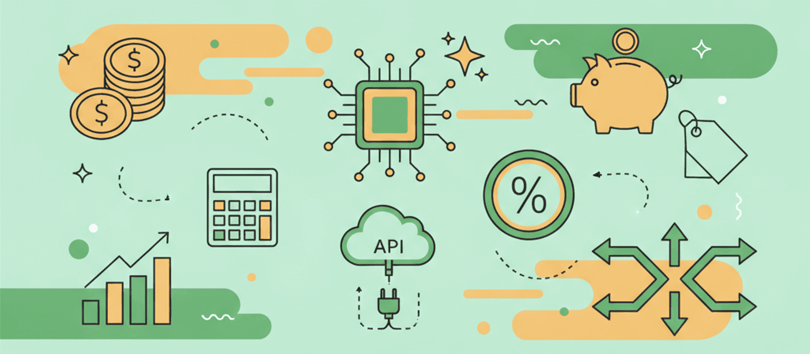 Editorial flat-vector illustration for AI Agent Orchestration: The Cheapest Version That Works, and How to Know When You Need More (2026)