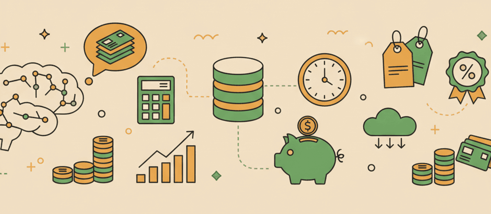 Editorial flat-vector illustration for How to Estimate Your Chatbot's Token Usage and Monthly AI Bill Before You Launch