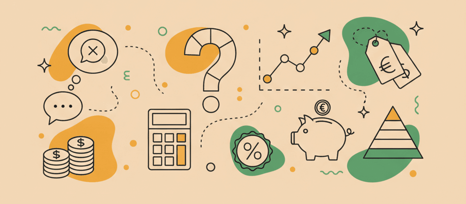 Editorial flat-vector illustration for Healthcare Chatbots: Four Questions That Decide Whether You Can Deploy One, and the Tier Where the Answer Starts Costing Money