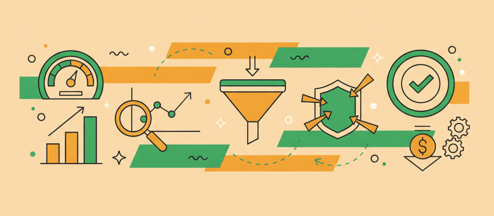Editorial flat-vector illustration for How to Improve Your Chatbot's Resolution Rate — A Practical Playbook (2026)