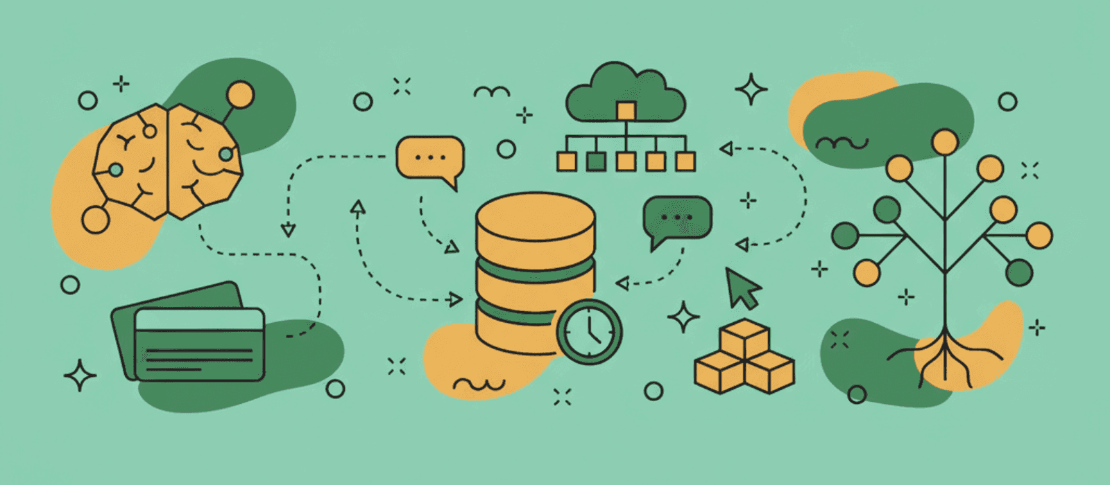 Editorial flat-vector illustration for Multi-Turn Chatbot Forms That Don't Lose State — A Design Guide (2026)