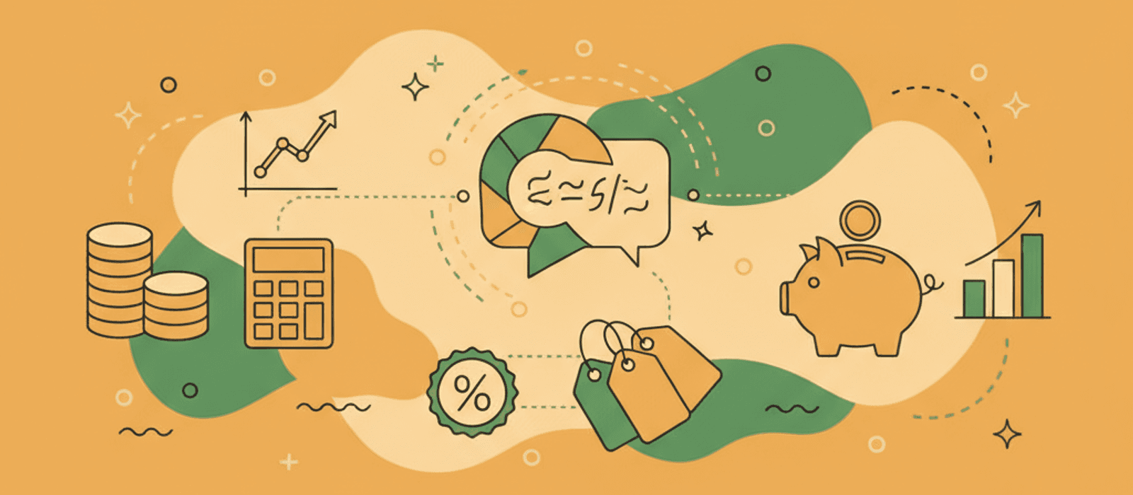 Editorial flat-vector illustration for Multilingual Chatbots — 7 Truths Nobody Puts on the Pricing Page (2026)