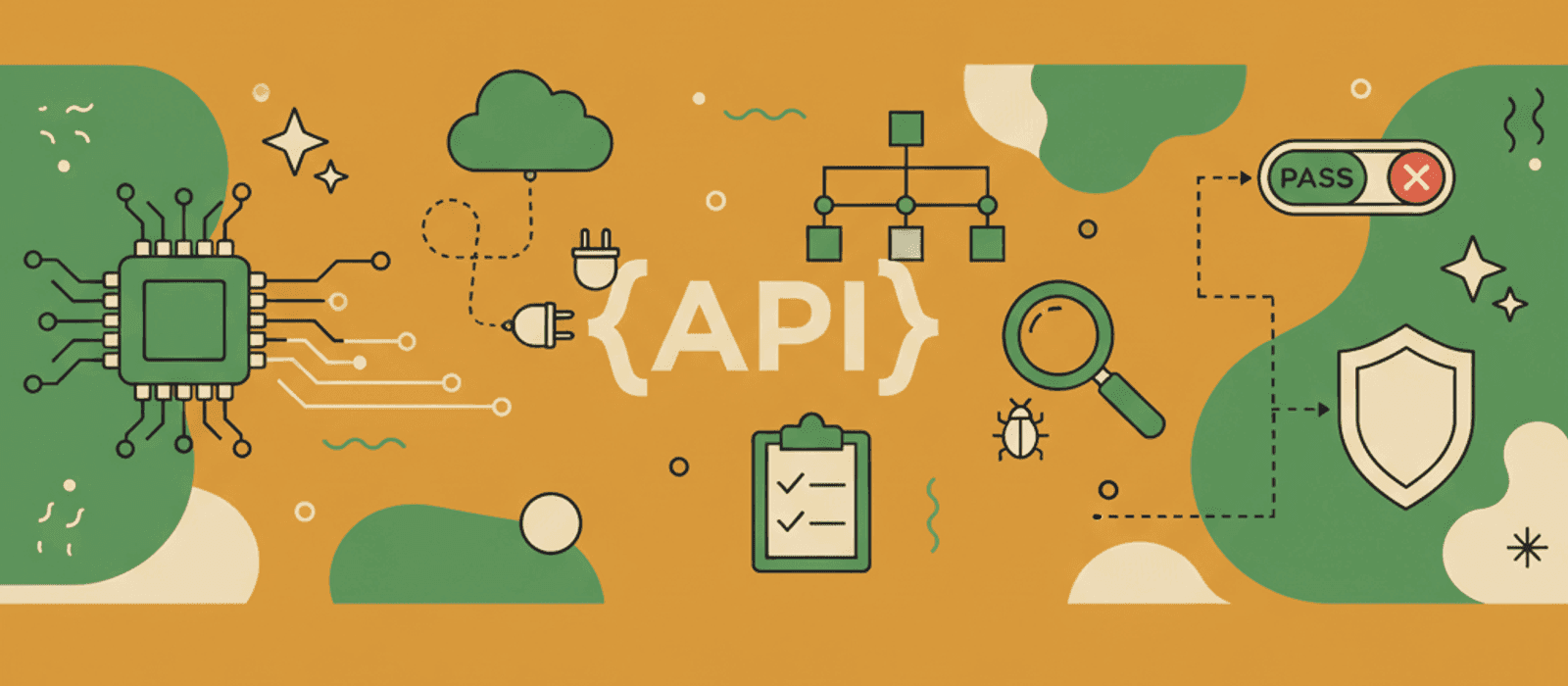 Editorial flat-vector illustration for How to Evaluate a RAG Chatbot: Score Retrieval and Answers Separately, Then Calibrate the Judge