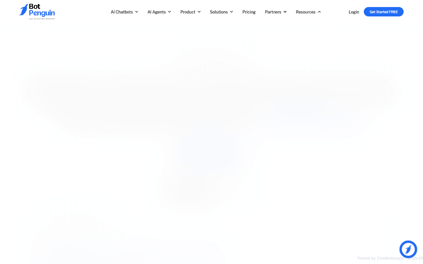 Botpenguin homepage showing omnichannel AI workforce positioning with Meta Business Partner badge and 5-channel deployment