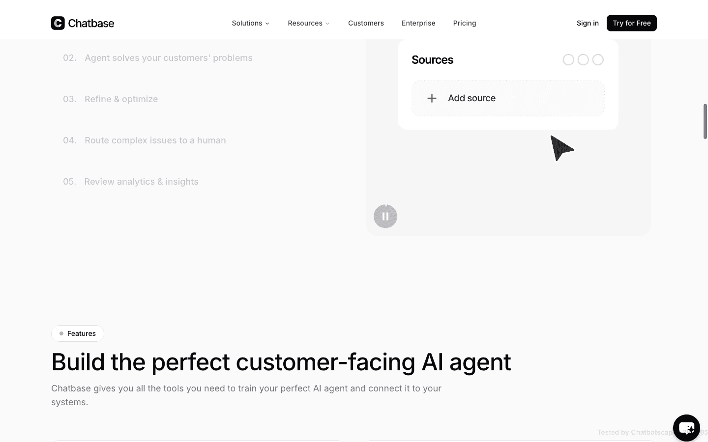 Chatbase integrations showing native Stripe Zendesk Salesforce Slack Calendly Notion plus Zapier and Make for long-tail connections