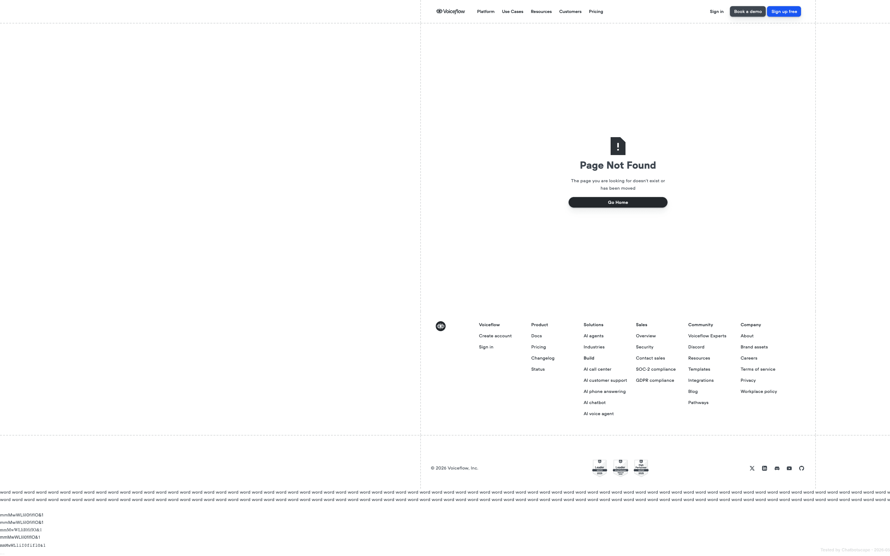 Voiceflow product overview showing Studio plus observability suite plus environments
