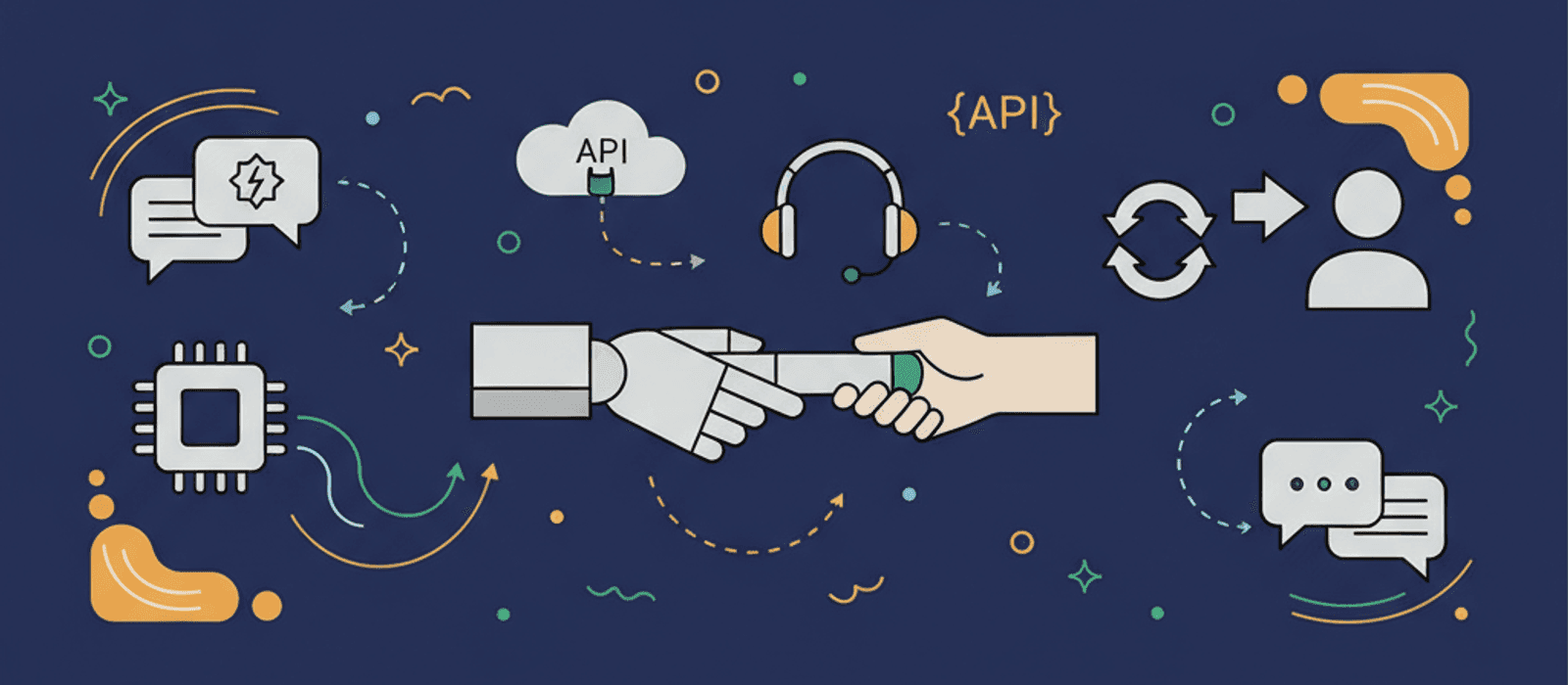 Editorial flat-vector illustration for How to Add a Human Approval Step to Your Chatbot's Actions