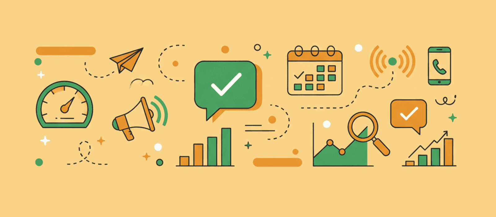 Editorial flat-vector illustration for Appointment Reminder Text: Copy, Timing, and Why the Cancellation Is the Real Product