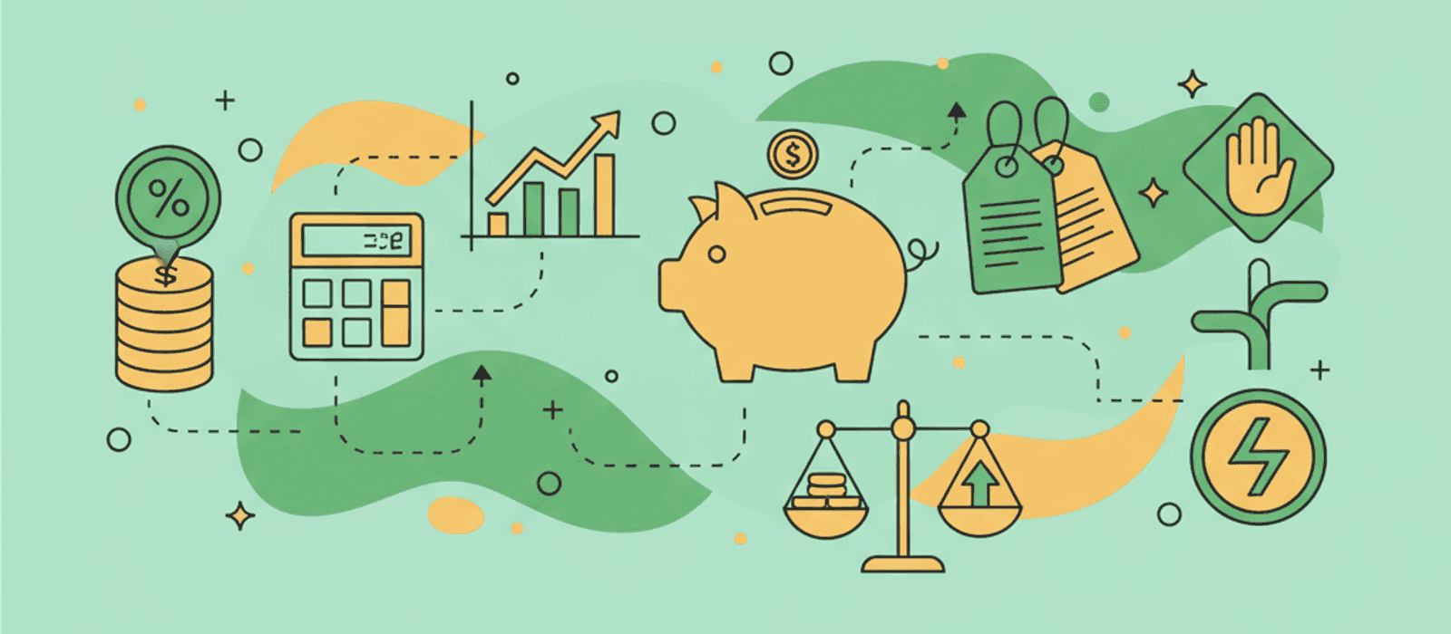 Editorial flat-vector illustration for Chatbot ROI Quick Math — The 5-Minute Back-of-Envelope Calculation (2026)