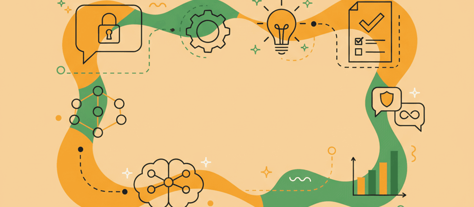 Editorial flat-vector illustration for GDPR and the AI Act for Chatbot Operators: What Changed on 2 August 2026, and the Four Documents You Need