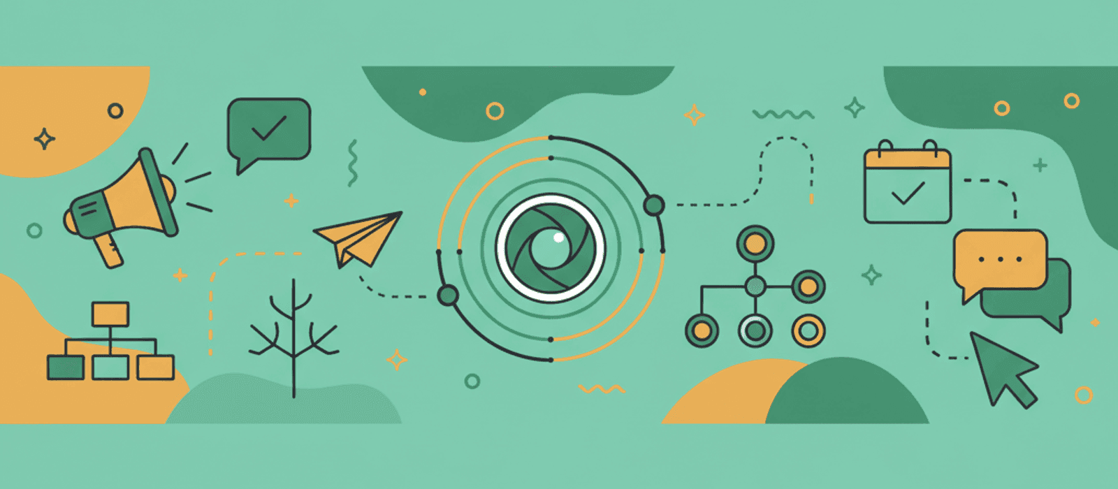Editorial flat-vector illustration for How to Build an Instagram Chatbot in 2026 — The Direct-API Build Path