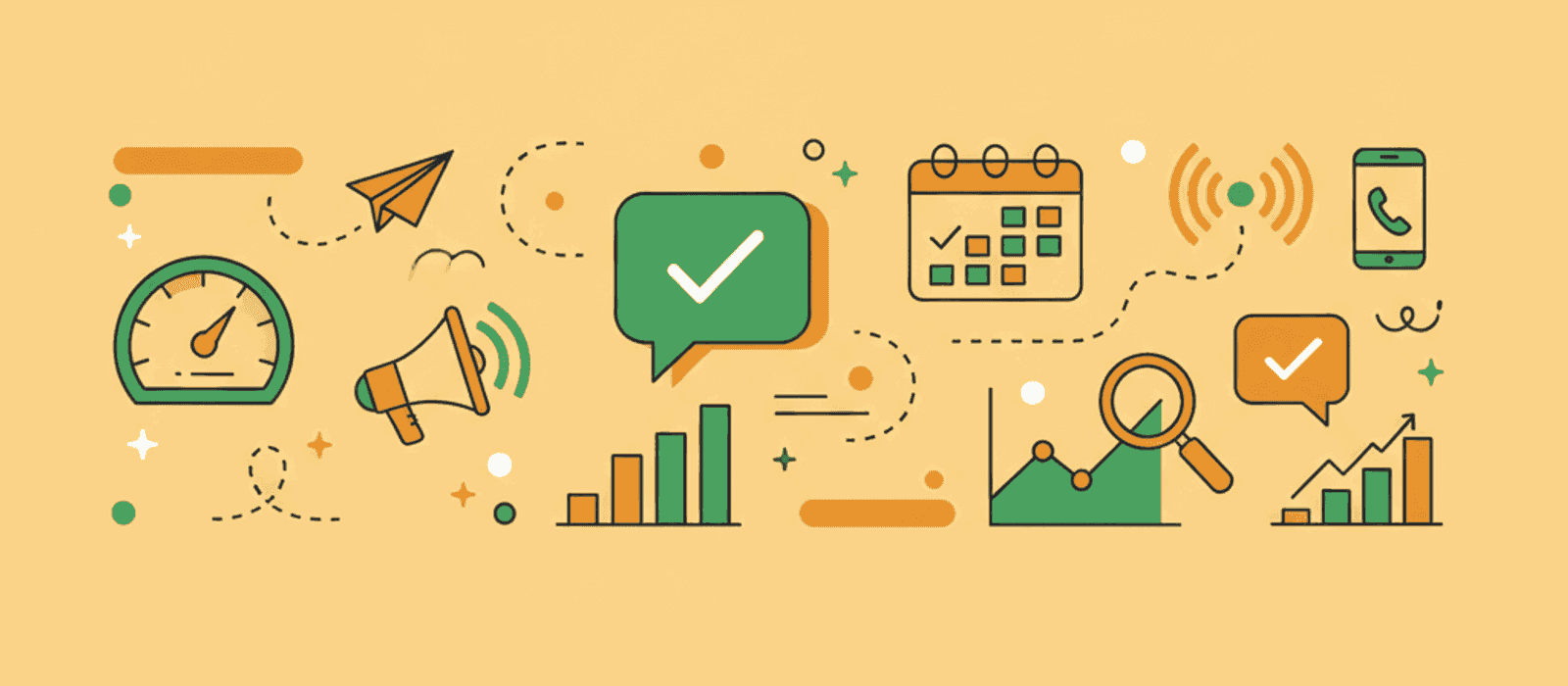 Editorial flat-vector illustration for Appointment Reminder Text: Copy, Timing, and Why the Cancellation Is the Real Product