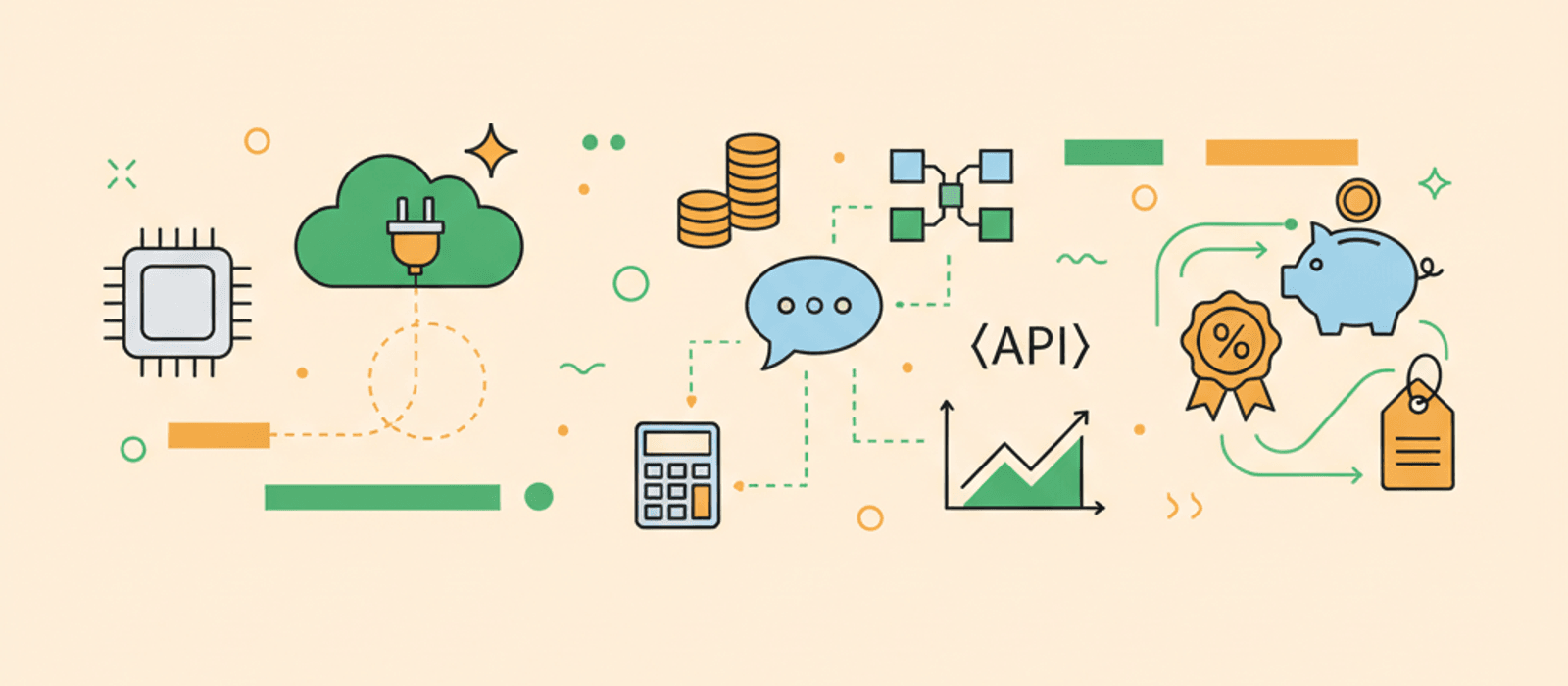 Editorial flat-vector illustration for How to Bring Your Own LLM to a Chatbot (BYOLLM) — Setup, Cost, and When It Pays (2026)