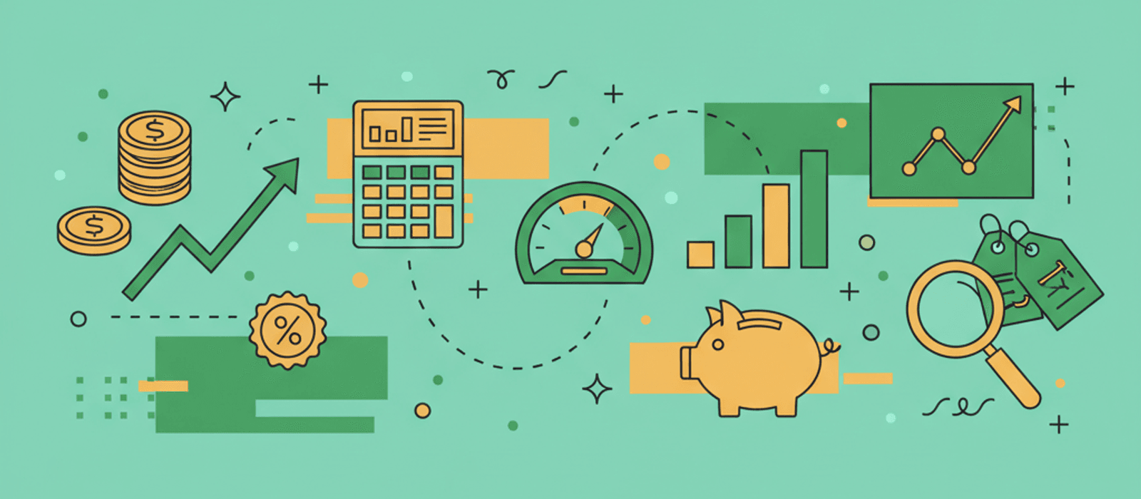 Editorial flat-vector illustration for The Chatbot KPIs Your Board Actually Cares About (2026)
