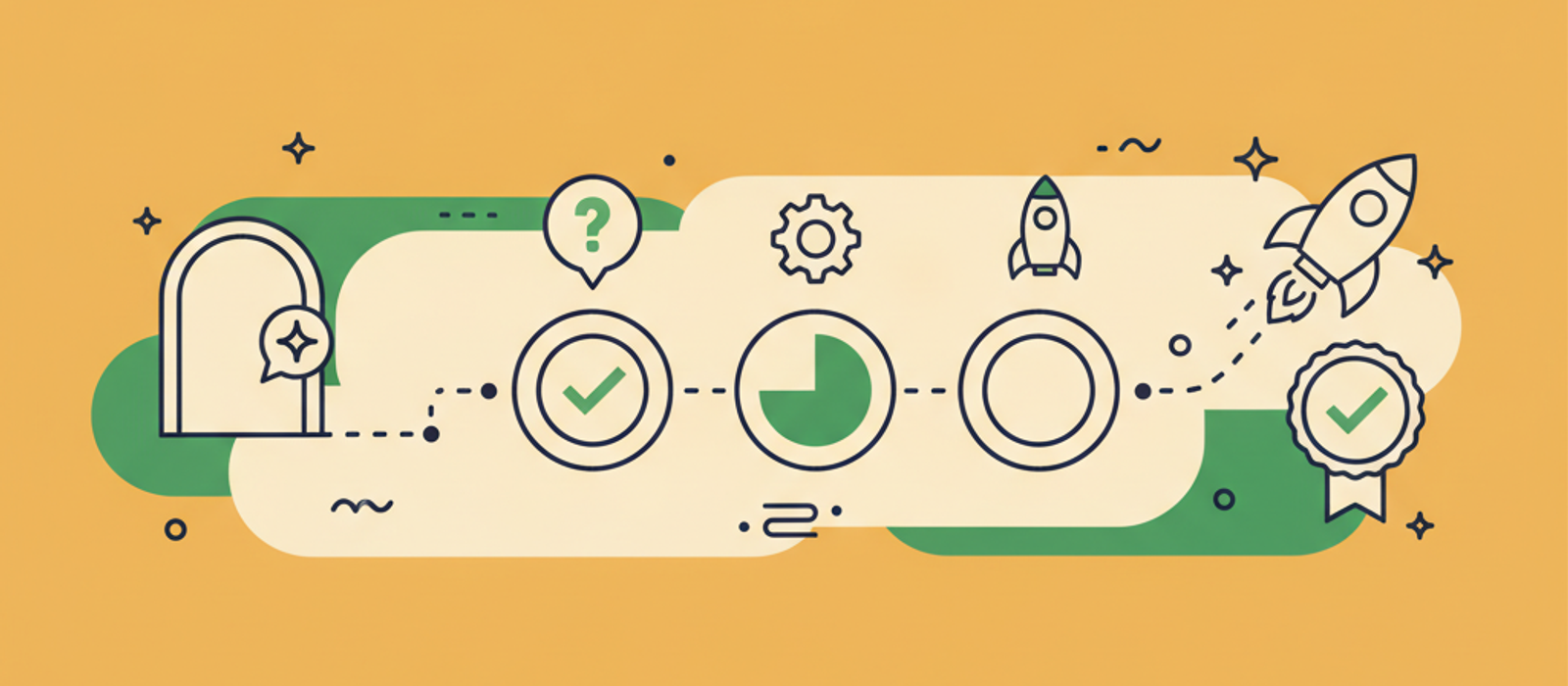 Editorial flat-vector illustration for How to Design a Chatbot Onboarding Flow That Actually Activates New Users (2026)