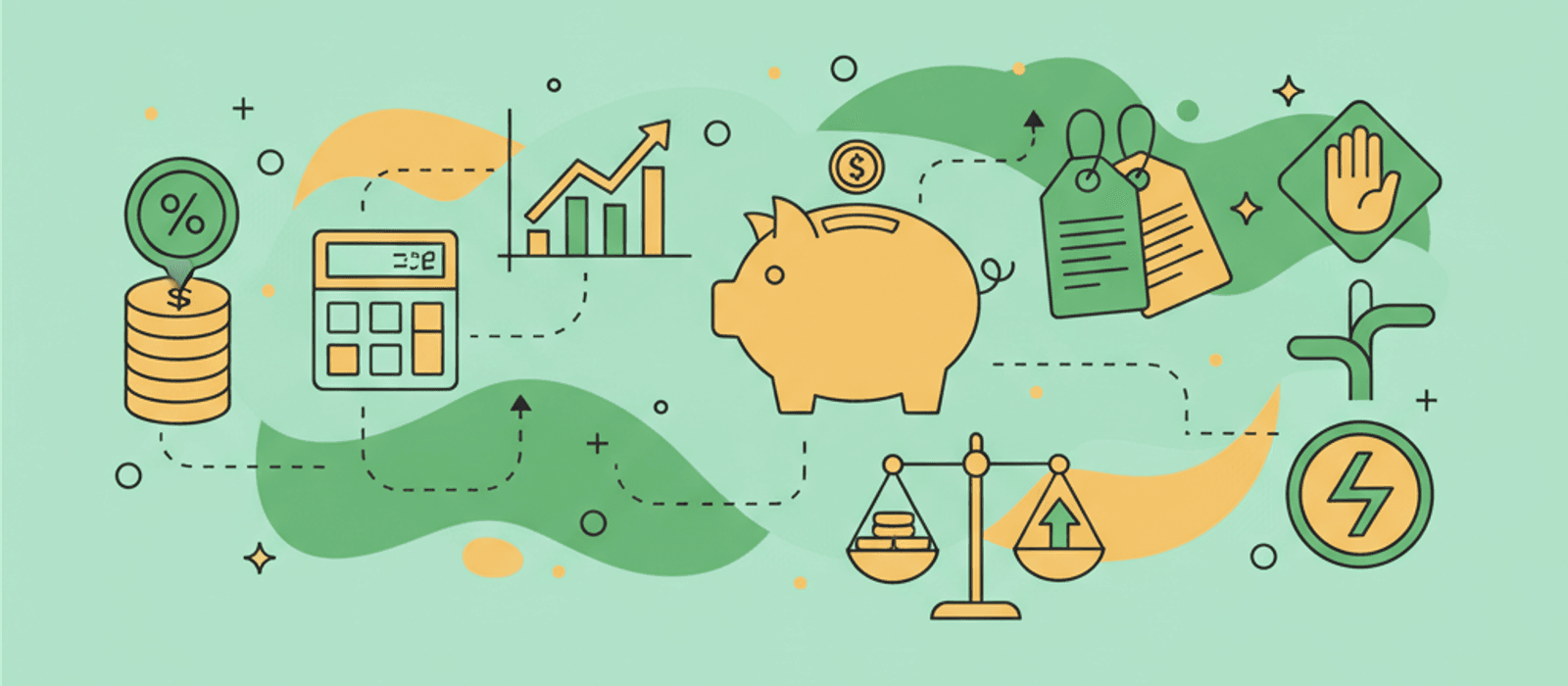Editorial flat-vector illustration for Chatbot ROI Quick Math — The 5-Minute Back-of-Envelope Calculation (2026)