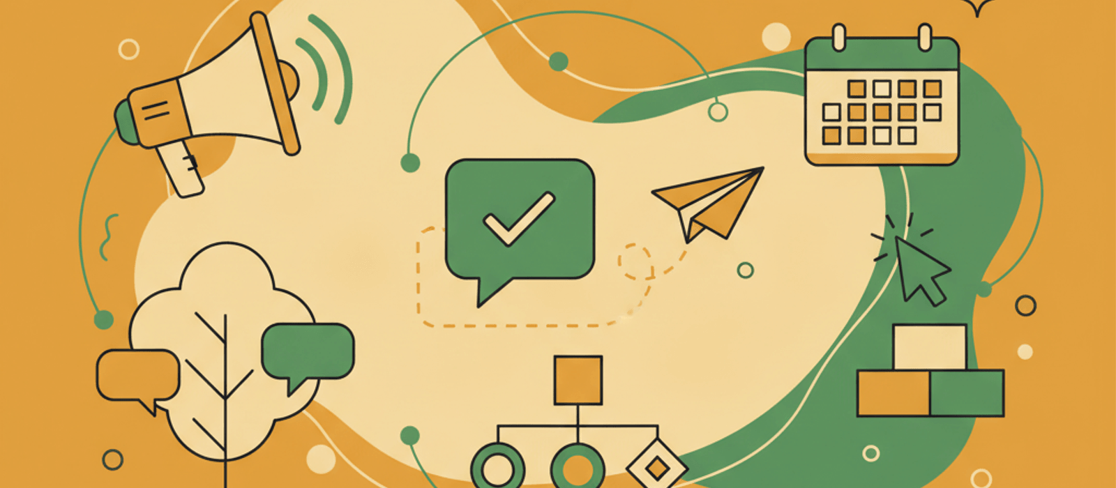Editorial flat-vector illustration for Conversational Commerce Playbook: Which Funnel Step to Move Into the Thread First (2026)