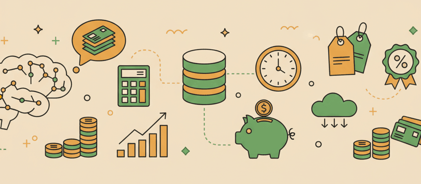 Editorial flat-vector illustration for How to Estimate Your Chatbot's Token Usage and Monthly AI Bill Before You Launch