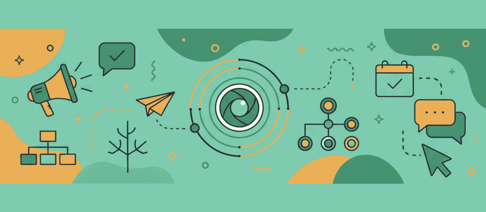 Editorial flat-vector illustration for How to Build an Instagram Chatbot in 2026 — The Direct-API Build Path