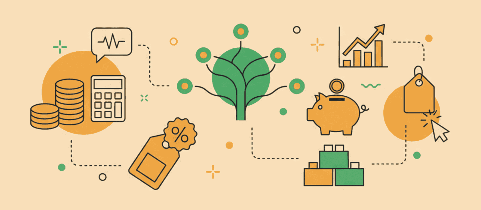Editorial flat-vector illustration for Voice AI Pricing: What a Billed Minute Contains, the Seven Rules That Change the Bill, and a 1,200-Minute Month Priced on Eight Vendors